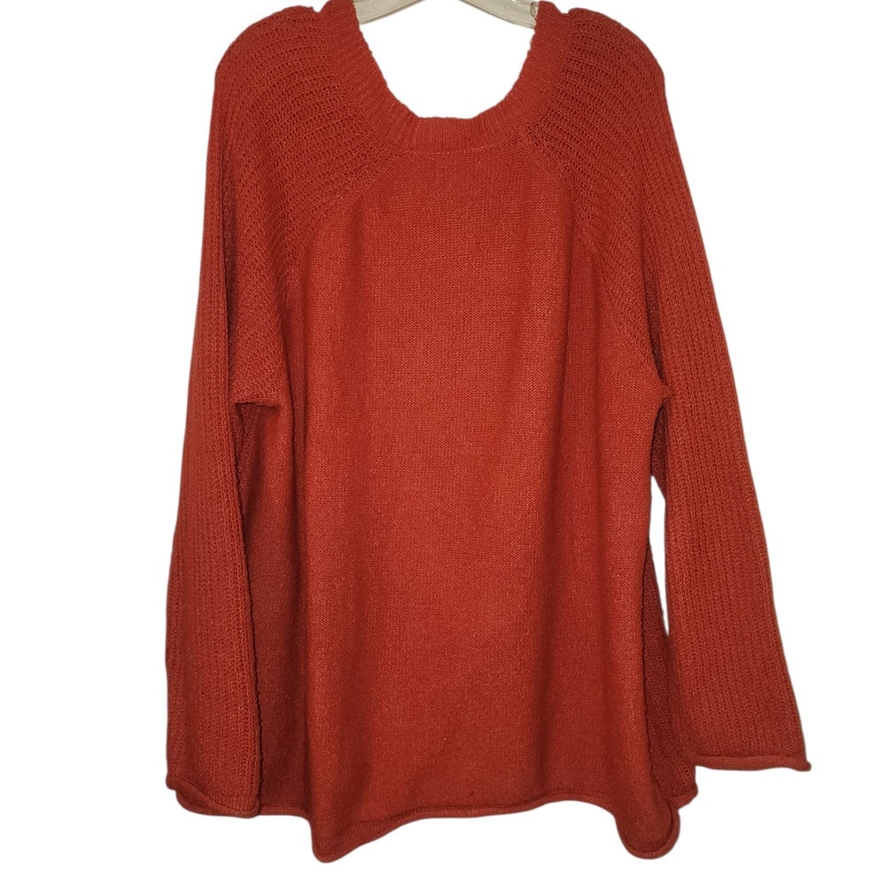 V-Neck Rust Sweater - Picture 6 of 6